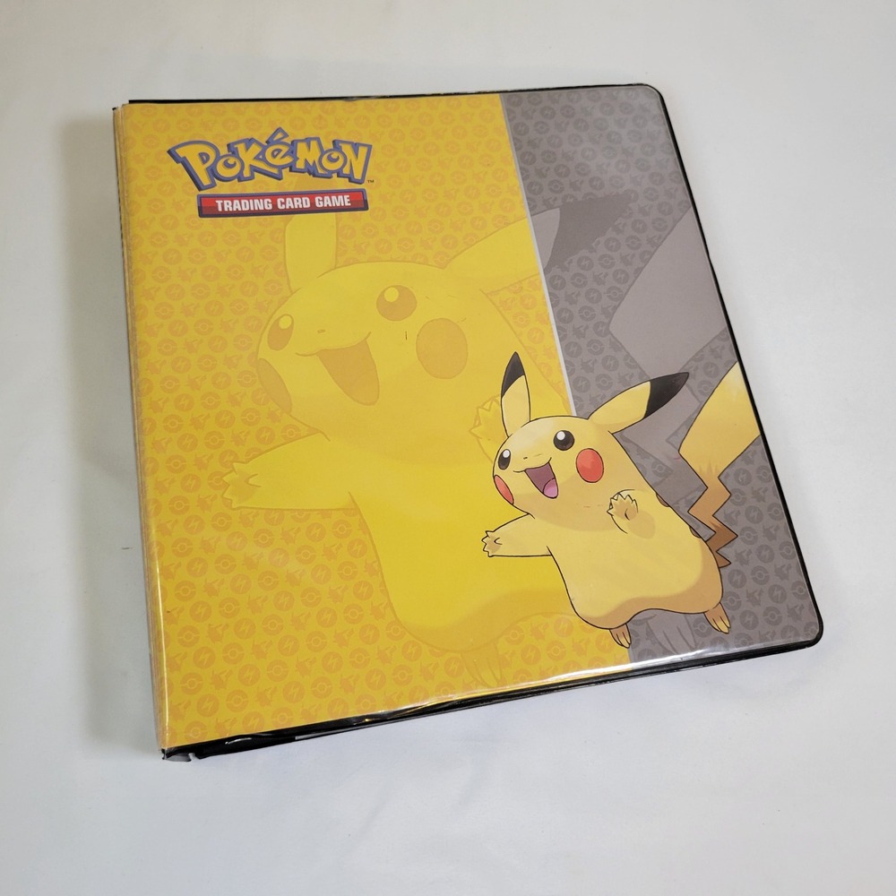Pokemon Card Binder Ultra Pro Pikachu 2014-2015 with 100 Random Cards Lot Mew